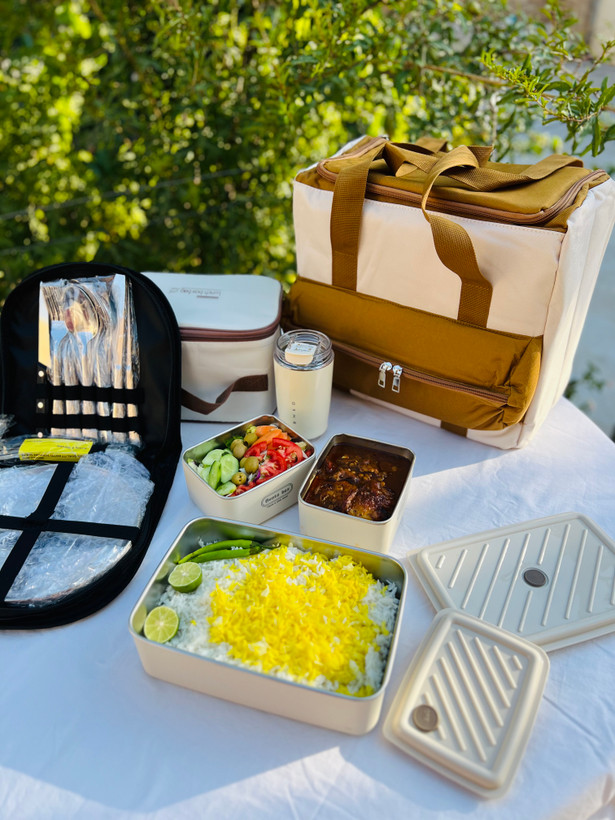 بدون این ساک پیکنیک و مسافرت اصلا نرو،ساک پیک نیک جنس برزنت درجه یک وارداتی،داخل اینکار باعثحفظ دمای خوراکی میشه